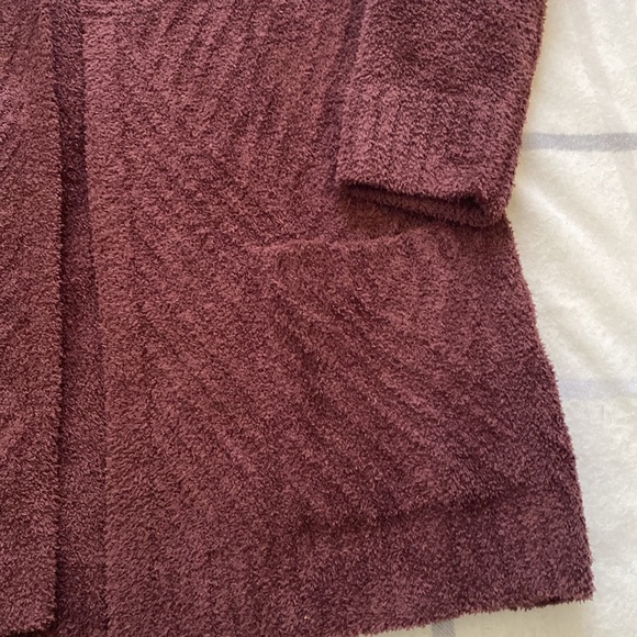 Barefoot Dreams Cozy Brown Cardigan Sweater Size 1X - Picture 6 of 11